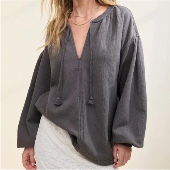 aerie Tops - NWT Aerie Sweatshirt in dark grey, size Large